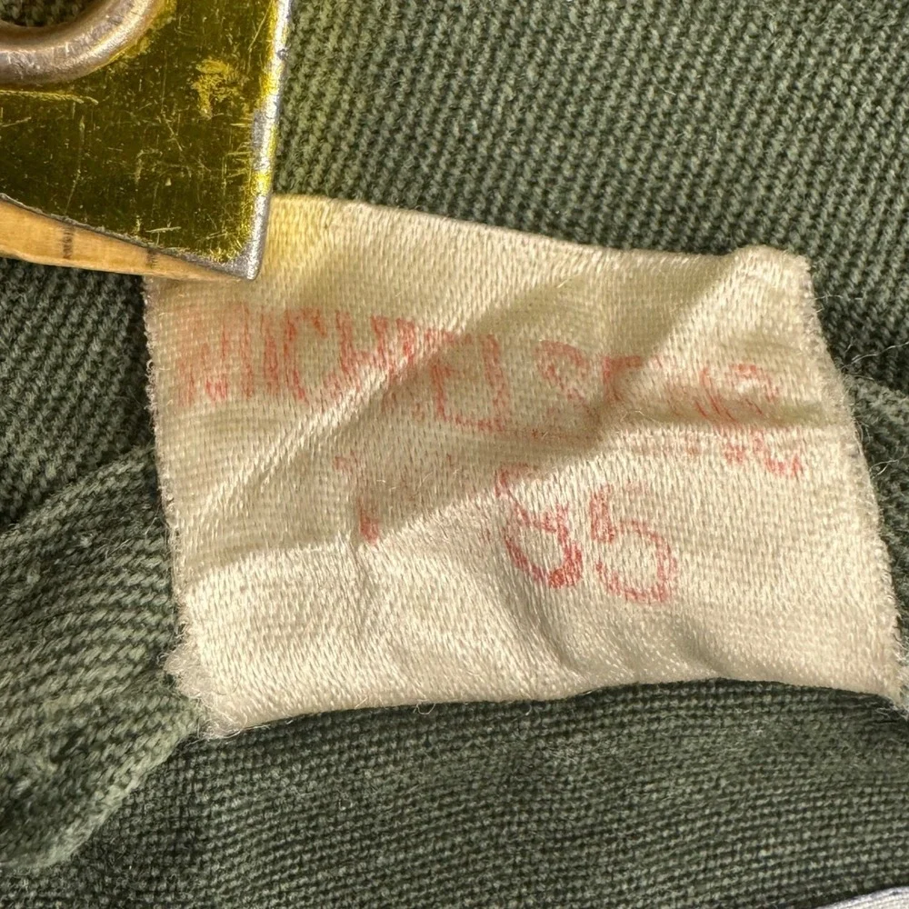 Memory's Ltd Military Shirt Jacket Mens Medium‎ Olive Green EUC Patches Italy